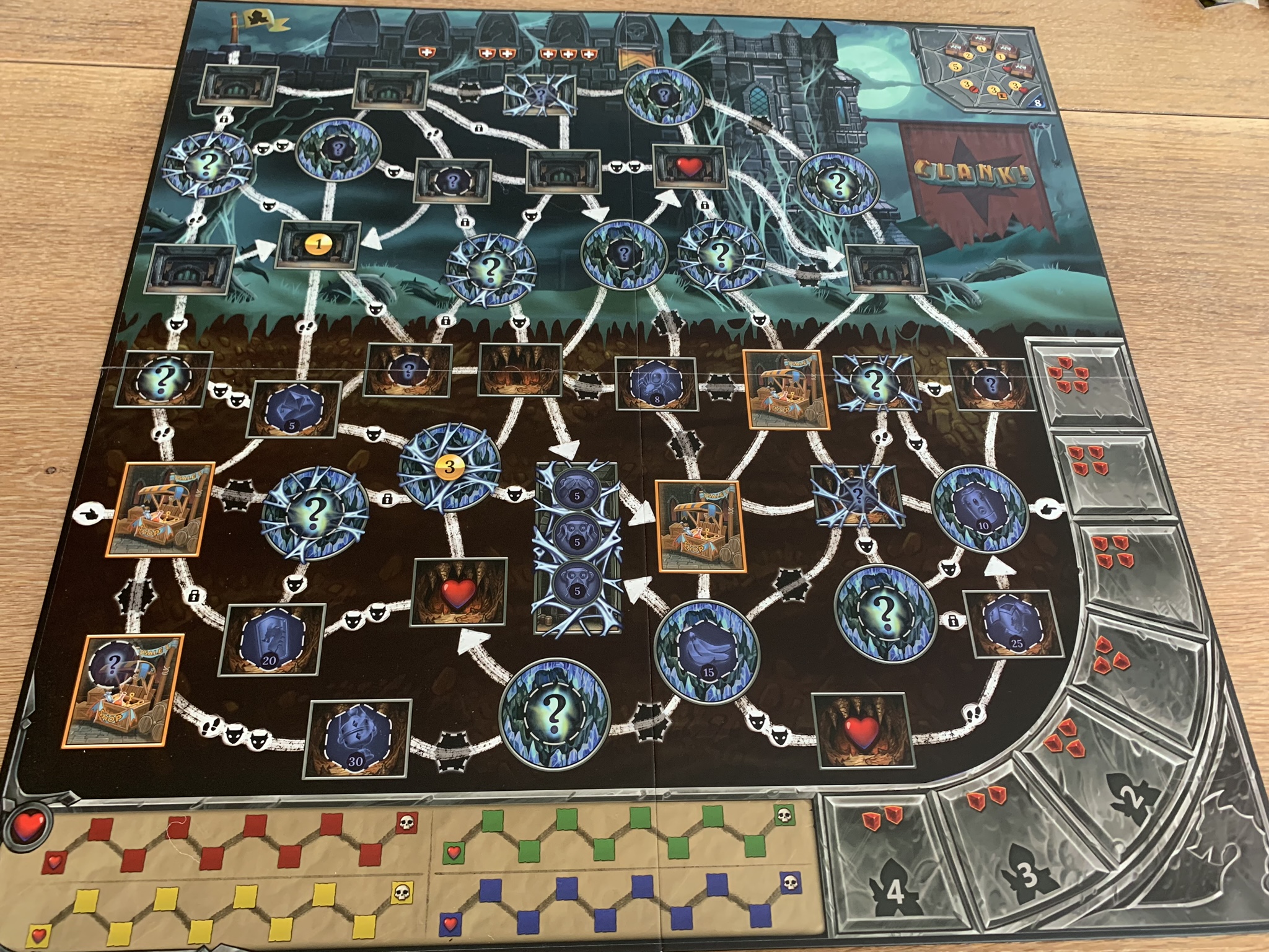 Clank! Expeditions: Gold and Silk - game board 1 side
