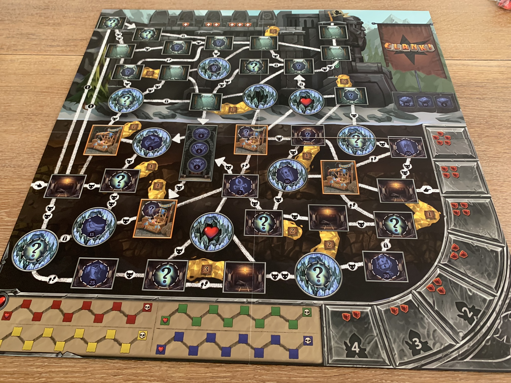 Clank! Expeditions: Gold and Silk - game board 2 side